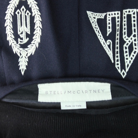 Stella McCartney Wool Monogram Embroidered Pants - Picture 7 of 8